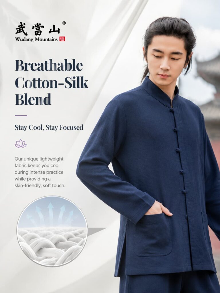 Wudang Mountain long sleeve thick Taiji clothing cotton and linen suit