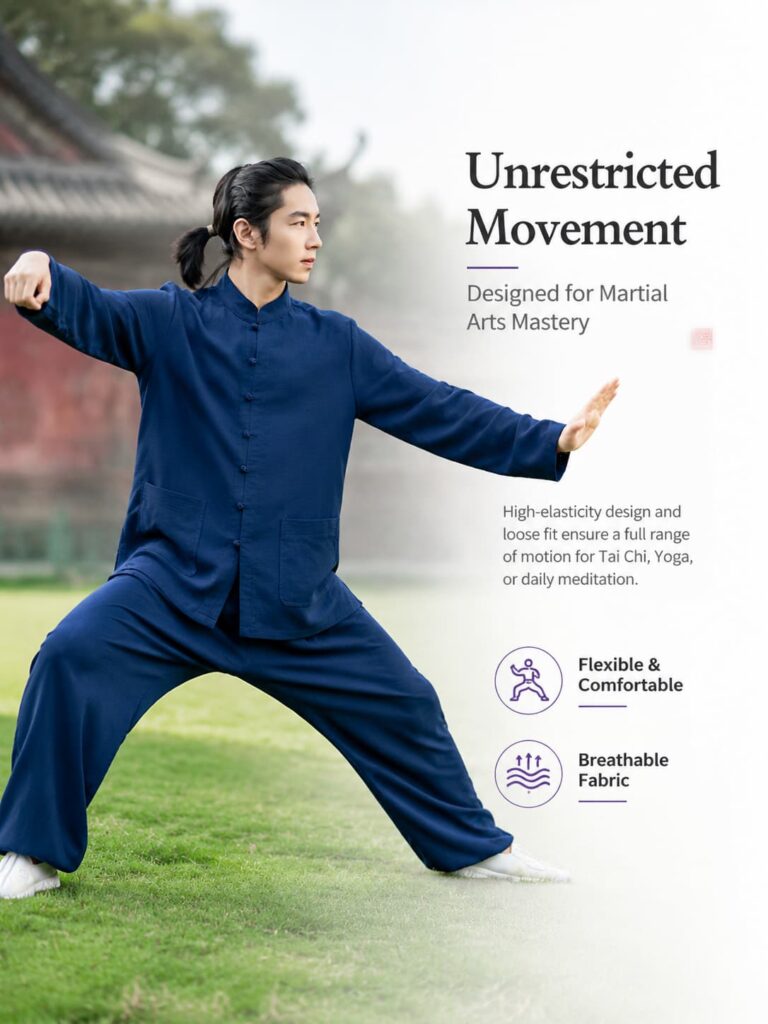 Wudang Mountain long sleeve thick Taiji clothing cotton and linen suit