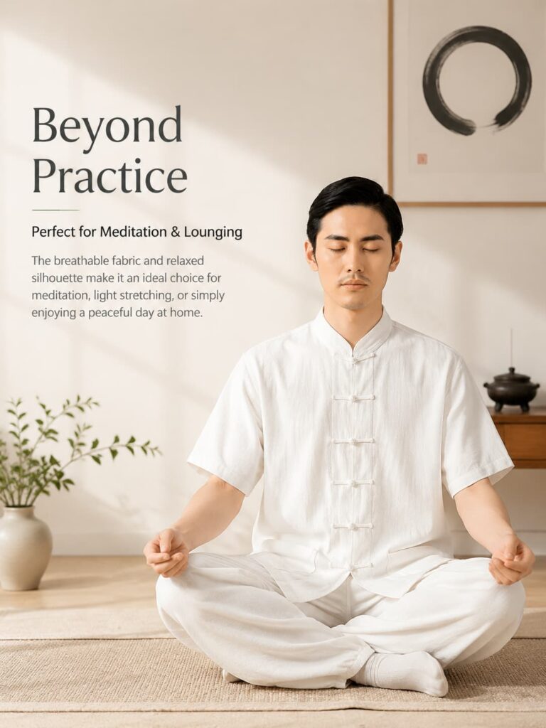 Wudang Mountain Taiji short sleeve men’s summer new style China style short sleeve thin Taiji retro Tang suit exercise clothes
