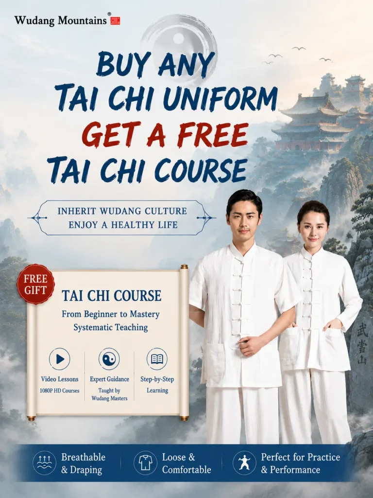 Buy any Tai Chi uniform and receive a free Tai Chi tutorial